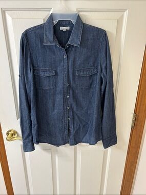 J. Crew Indigo Denim Button-Down Shirt
